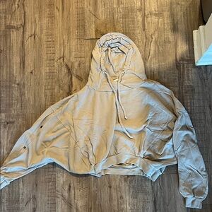 Young Fabulous and Broke Tan Cropped Hoodie